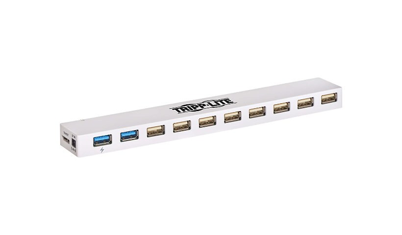 Tripp Lite 10-Port USB 3.0 / USB 2.0 Combo Hub - USB Charging, 2 USB 3.0 & 8 USB 2.0 Ports - hub - 10 ports