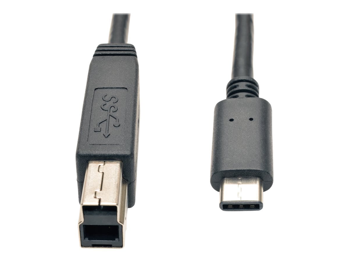 Eaton Tripp Lite Series USB-C to USB-B Cable (M/M) - USB 3.2, Gen 1 (5 Gbps), Thunderbolt 3 Compatible, 3 ft. (0.91 m) -