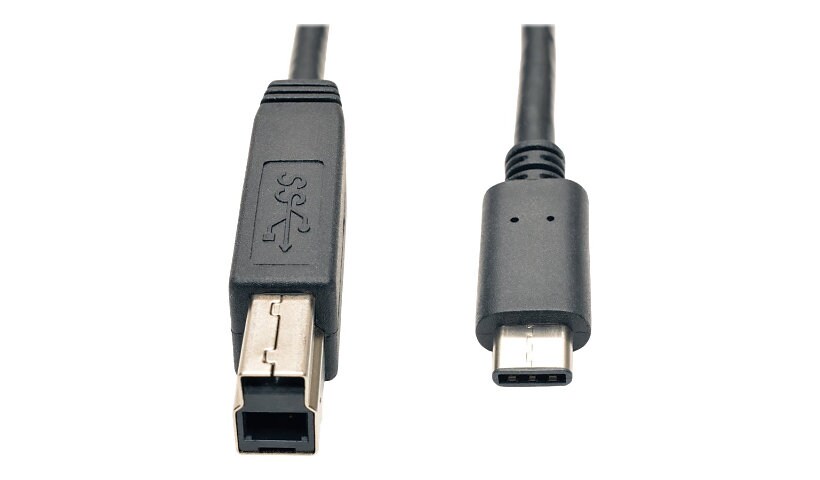 Tripp Lite USB 3.1 Gen 1 5 Gbps Cable USB Type-C USB-C to USB Type B M/M 3'