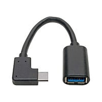 Tripp Lite USB C to USB-A Cable Right Angle 3.1 5 Gbps USB Type C M/F 6in - USB-C adapter - 24 pin USB-C to USB Type A -