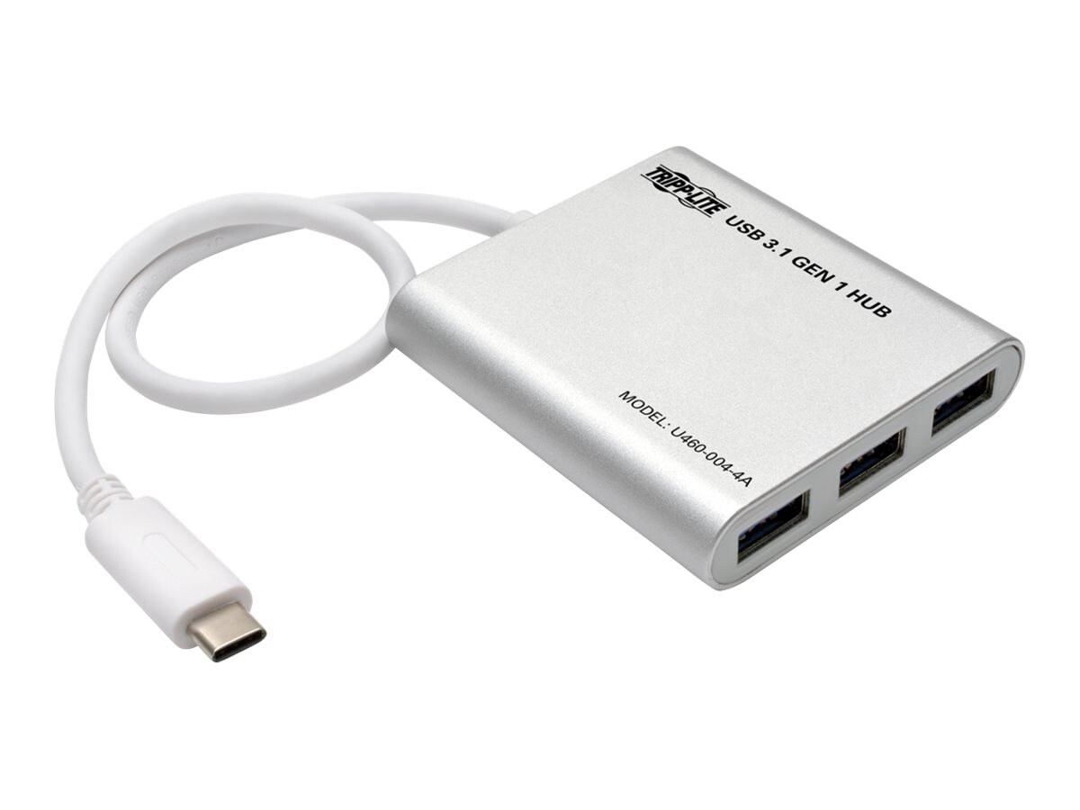 Tripp Lite 4-Port Portable USB 3.1 Gen 1 USB Type-C USB-C Hub - hub - 4 por