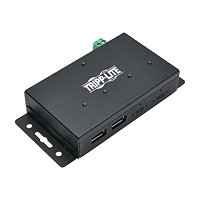 Tripp Lite 4-Port Industrial-Grade USB 3.1 Gen 2 Hub - 10 Gbps, 2 USB-C & 2 USB-A, 15 kV ESD Immunity, Iron Housing -