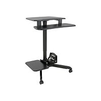 Tripp Lite Mobile Workstation Standing Desk Rolling Cart Height-Adjustable