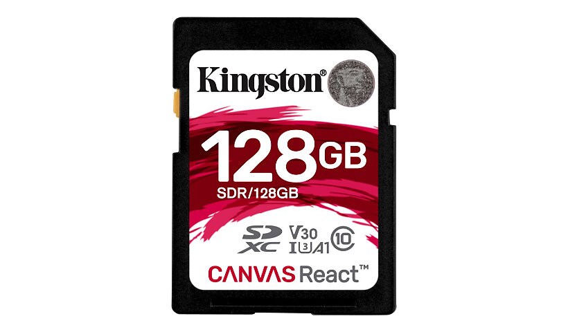 Kingston Canvas React - carte mémoire flash - 128 Go - SDXC UHS-I