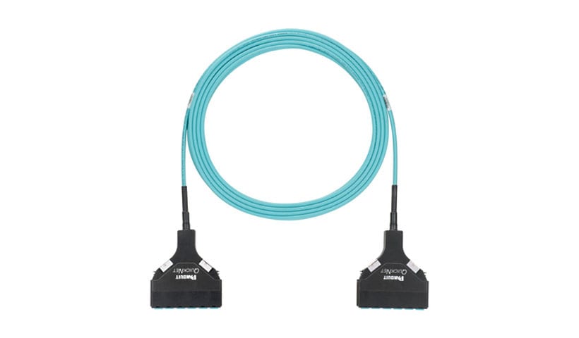 Panduit QuickNet SFQ Trunk Cable Assemblies - network cable - 3.05 m - aqua