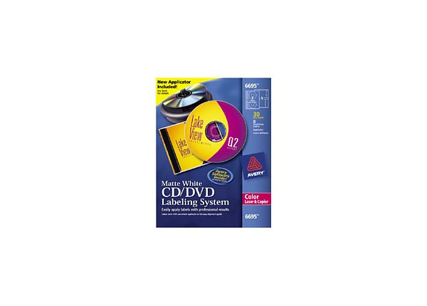 Avery Matte White CD/DVD Labeling System