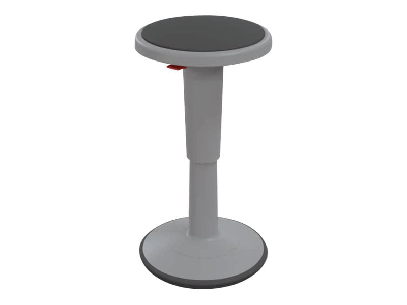 MooreCo Hierarchy Grow Tall - stool - round - reinforced plastic - gray