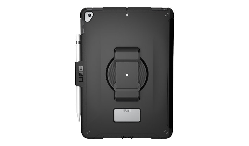 UAG Case for iPad 10.2-in (9/8/7 Gen, 2021/2020/2019) - Scout w/ Handstrap Black - coque de protection pour tablette
