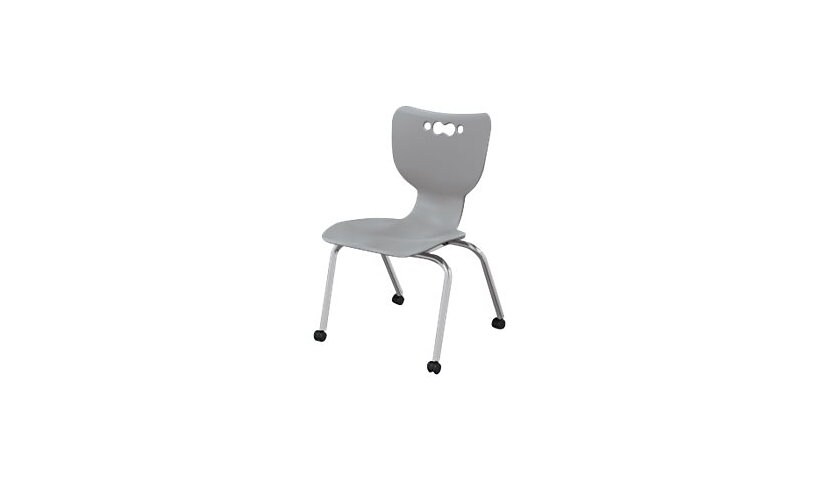 MooreCo Hierarchy 4-Leg Hard Caster Chair with 18" Platinum Base