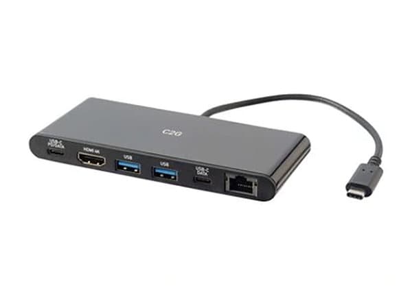 C2G USB-C Docking Station with 4K HDMI, Ethernet, USB and Power - docking station - USB-C - HDMI - GigE