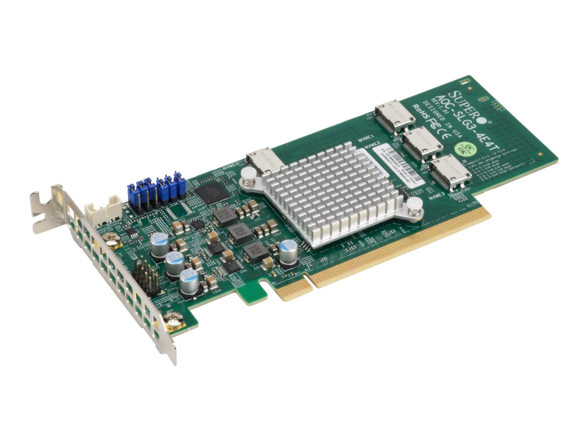 Supermicro AOC-SLG3-4E4T - storage controller - PCIe 3.0 - PCIe 3.0 x16