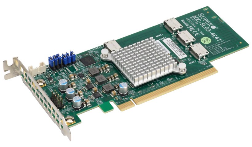 Supermicro Low Profile Quad-Port NVMe 12.8Gbps Internal Host Bus Adapter