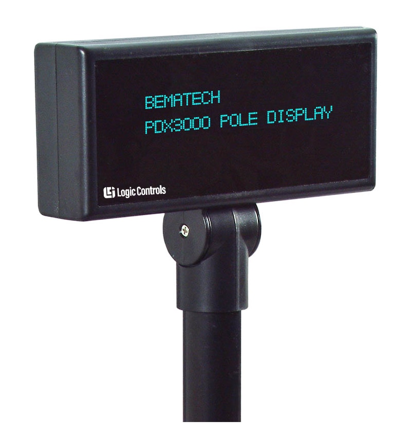 Logic Controls PDX3000 2x20 Pole Display - Black