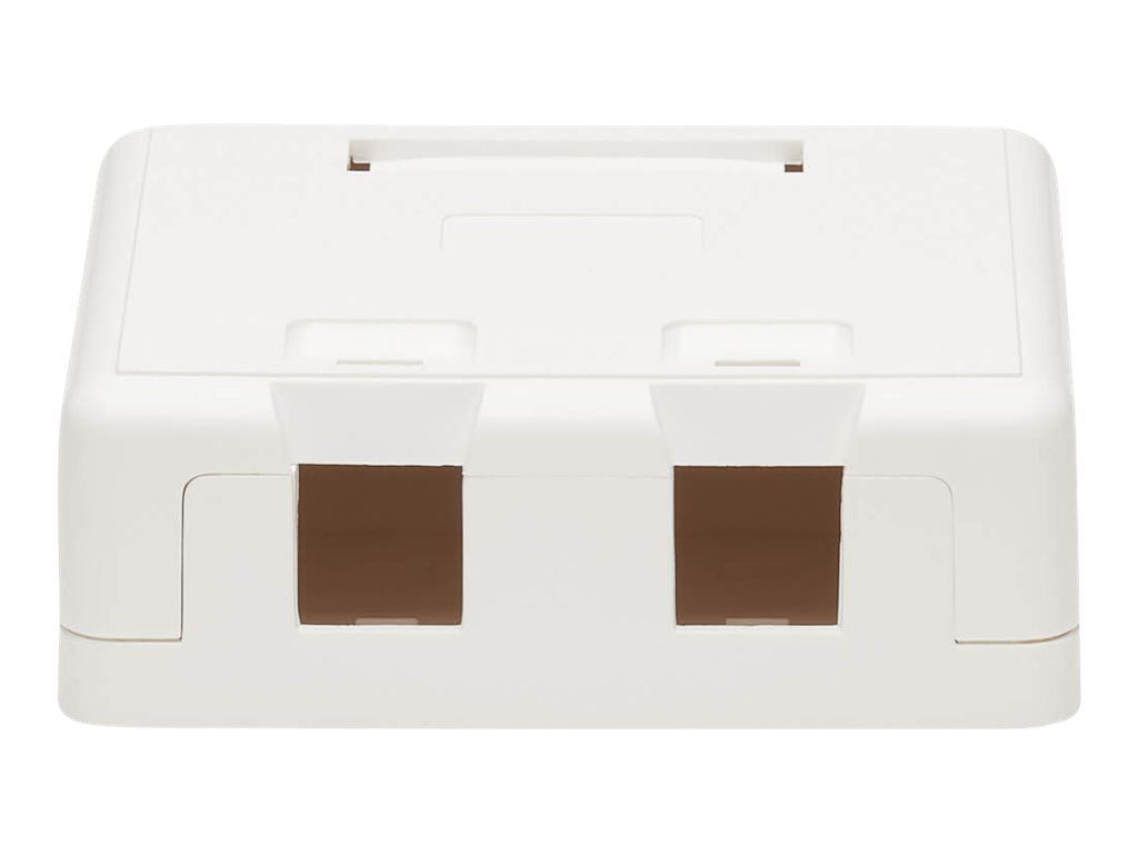 Eaton Tripp Lite Series Surface-Mount Box for Keystone Jacks - 2 Ports, White - surface mount box