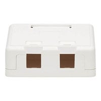 Tripp Lite Surface-Mount Box for Keystone Jacks - 2 Ports, White - surface mount box