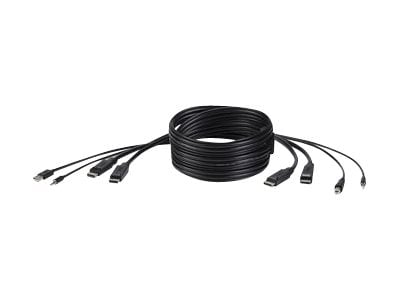 TAA Dual DP to DP KVM Combo Cable,10'