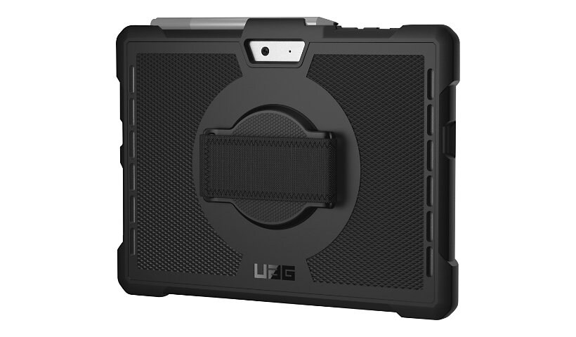 UAG Case for Microsoft Surface Go 3/Go 2/Go [10.5-inch] w/ Handstrap - Outback Black - back cover for tablet