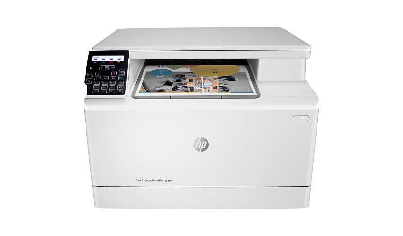 HP LaserJet Pro M182nw Laser Multifunction Printer-Color-Copier/Scanner-17 ppm Mono/17 ppm Color Print-600x600 dpi