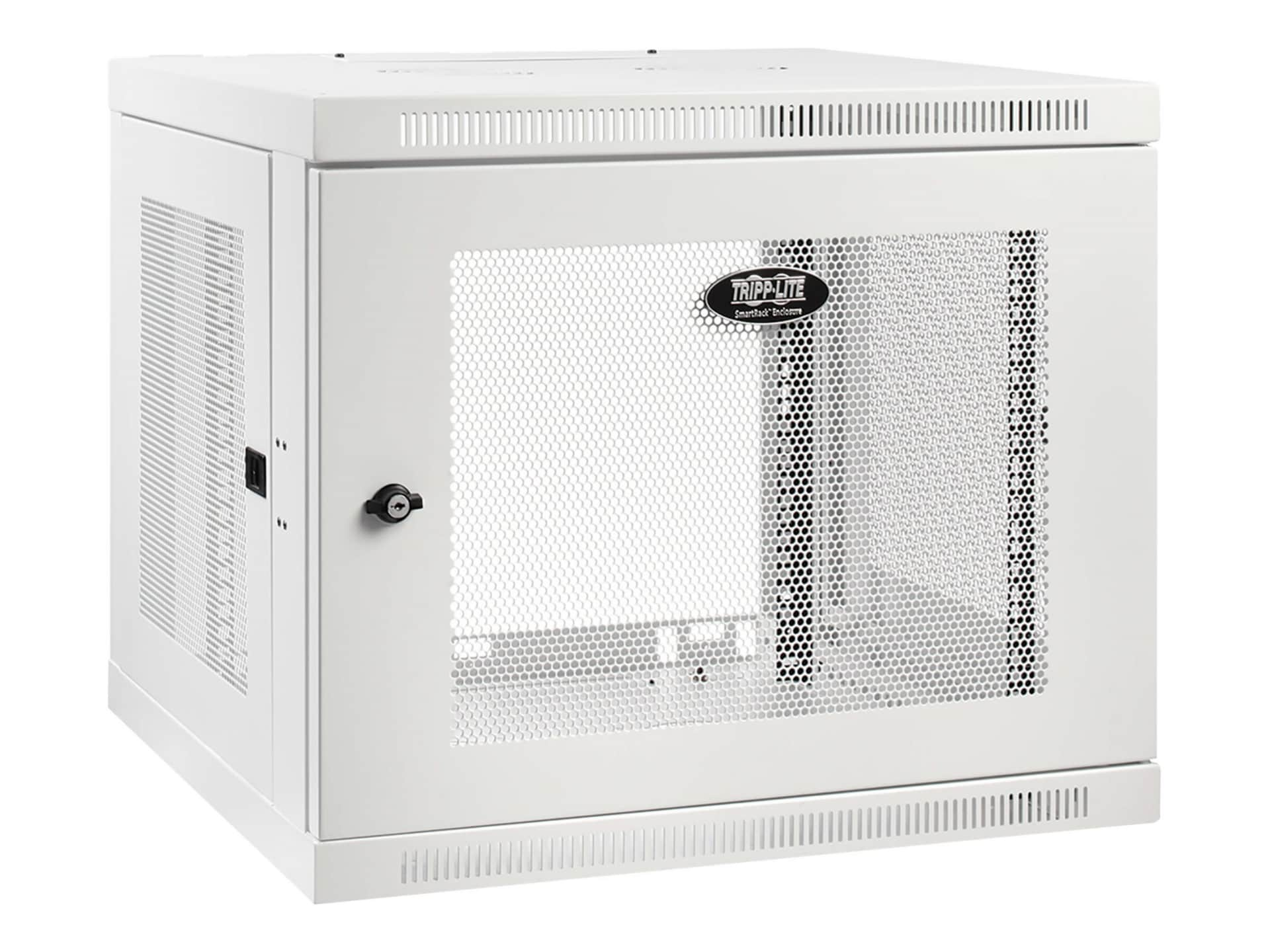 Tripp Lite Wallmount Rack Enclosure Cabinet 9U Switch Depth Deep White