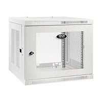 Tripp Lite Wallmount Rack Enclosure Cabinet 9U Switch Depth Deep White - rack enclosure cabinet - 9U
