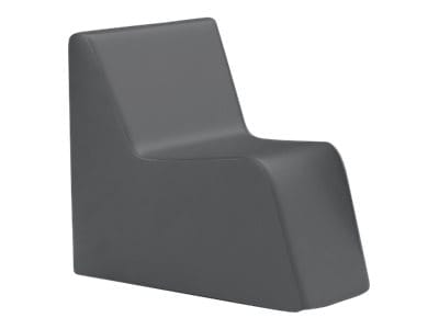 Spectrum BLENDER Wave - ottoman - plywood, high-density foam, PVC-coated fabric - gray