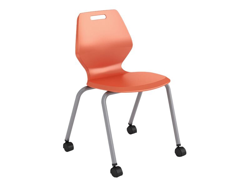 Spectrum 18" Chair with Casters - Red