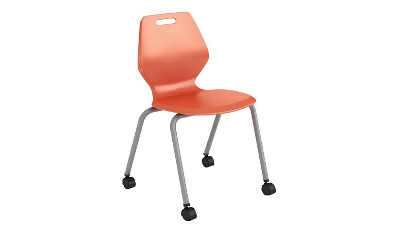 Spectrum 18" Chair with Casters - Red