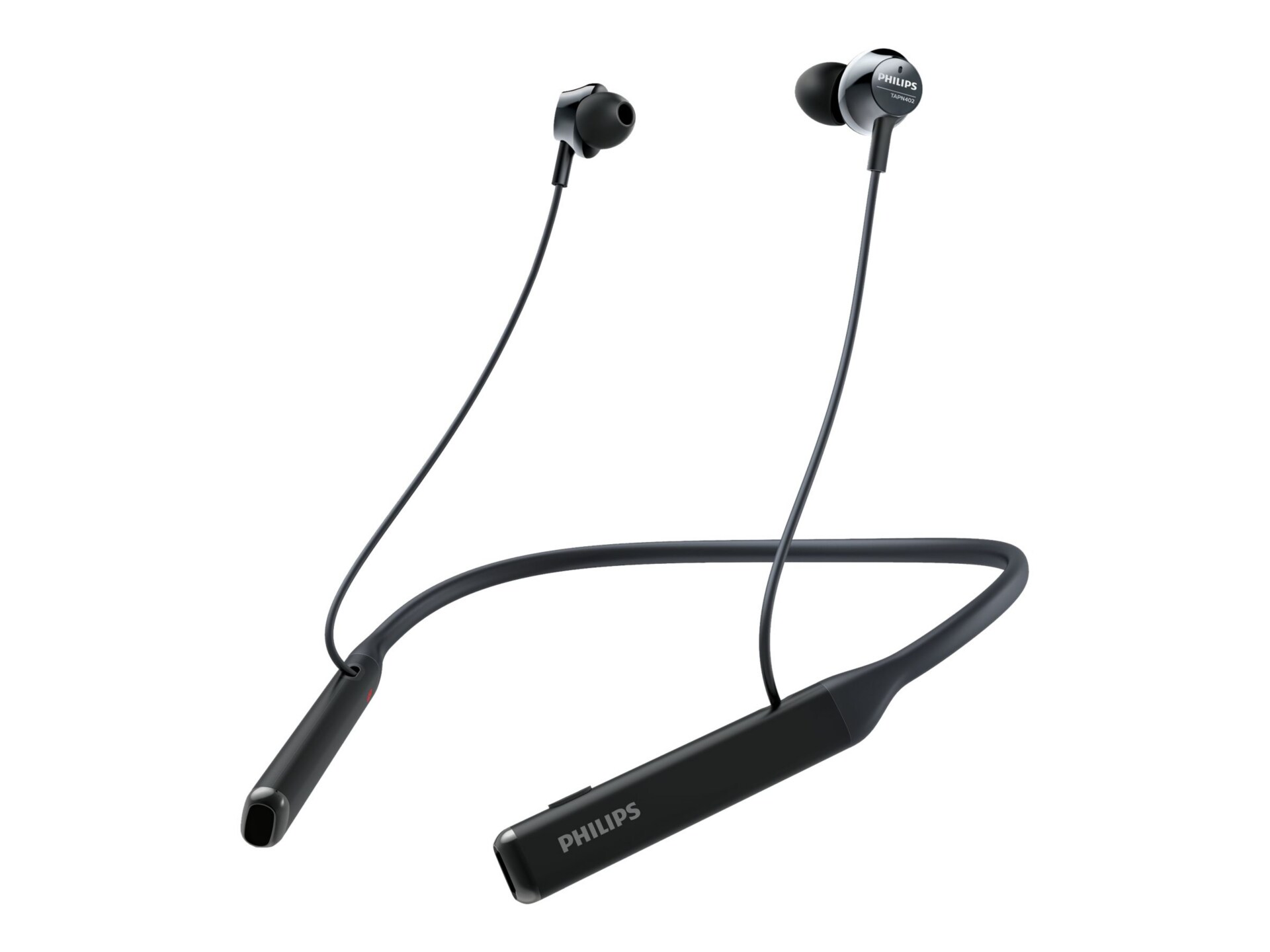 black beat wireless neckband earphones with mic