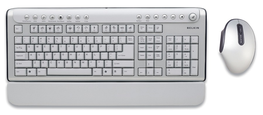 Belkin Wireless Keyboard and Ergo Optical Mouse