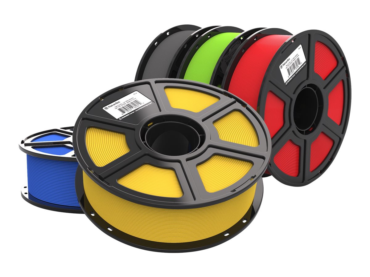 MakerBot Sketch - 5-pack - gray, blue, yellow, red, green - PLA filament