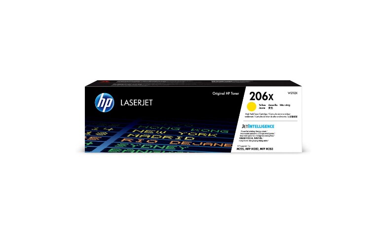 HP 206X Original High Yield Laser Toner Cartridge - Yellow - 1 Each - 2450 Pages