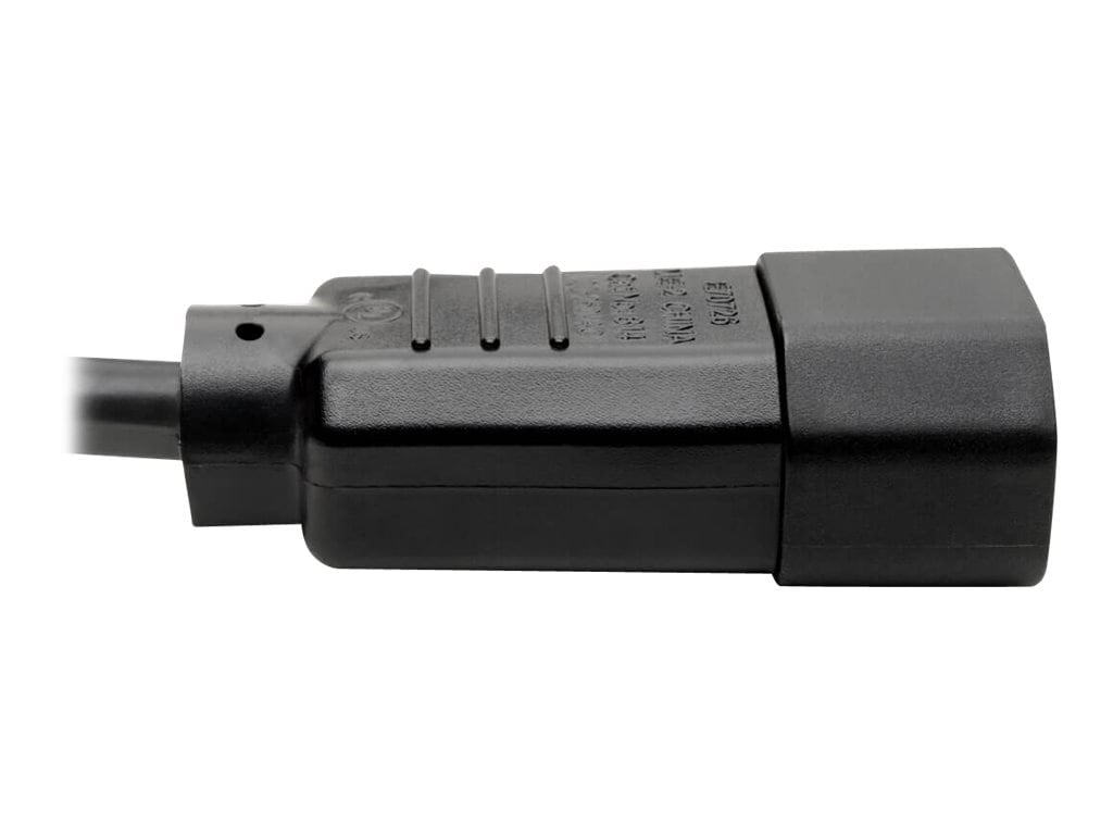 Thumbnail 4 of 4 for Eaton Tripp Lite Series NEMA 5-15R to C14 Computer AC Power Cable - 13A, 125V, 16 AWG, 2 ft. (0.61 m), Black - power