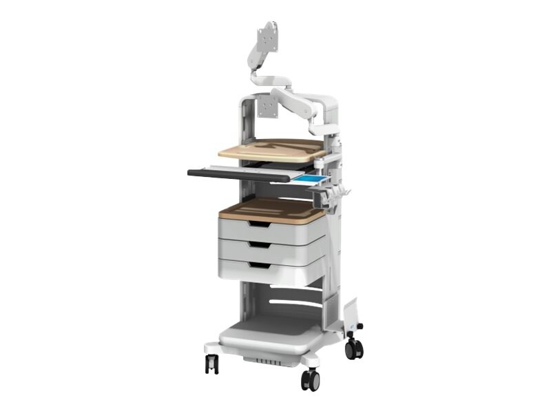 GCX MC Series Fetal Cart Core Kit with Pull-Out Keyboard - mounting compone
