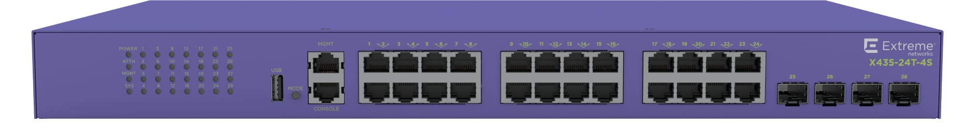 Extreme Networks ExtremeSwitching X435-24T-4S - switch - 24 ports - managed