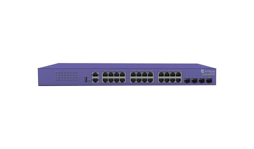Extreme Networks ExtremeSwitching X435-24T-4S - switch - 24 ports - managed - rack-mountable