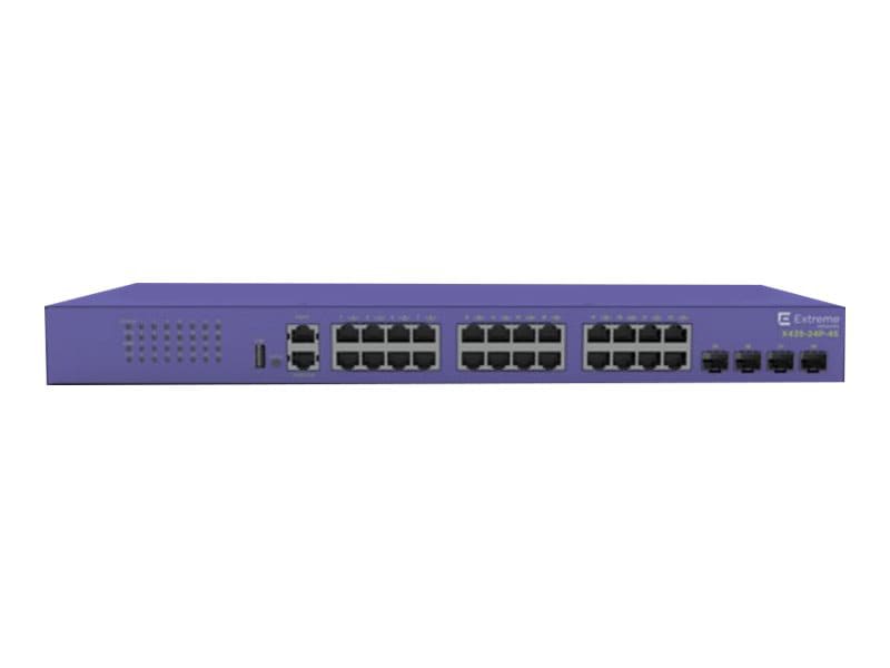 Extreme Networks ExtremeSwitching X435-24P-4S - switch - 24 ports - managed - rack-mountable