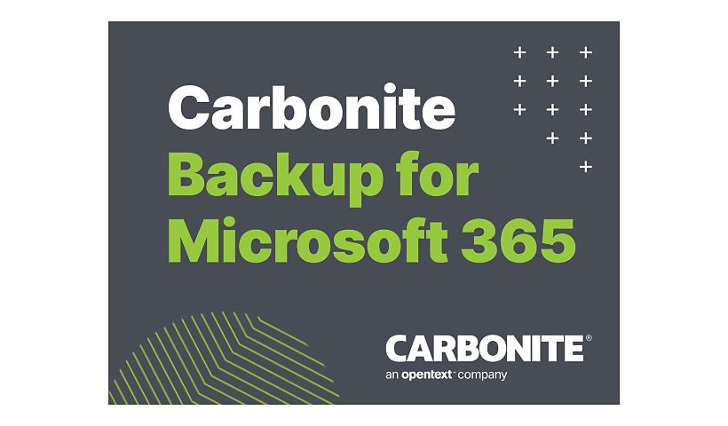 Carbonite Backup for Microsoft 365 Advanced Edition - subscription license (1 year) - 1 seat