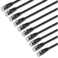 StarTech.com 6' CAT6 Ethernet cable - 10 Pack - Black Cord - Molded - ETL