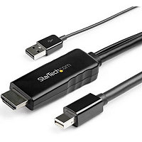 StarTech.com 10 ft. (3 m) HDMI to DisplayPort Cable - 4K 30Hz - USB-powered - Active HDMI to DisplayPort Cable