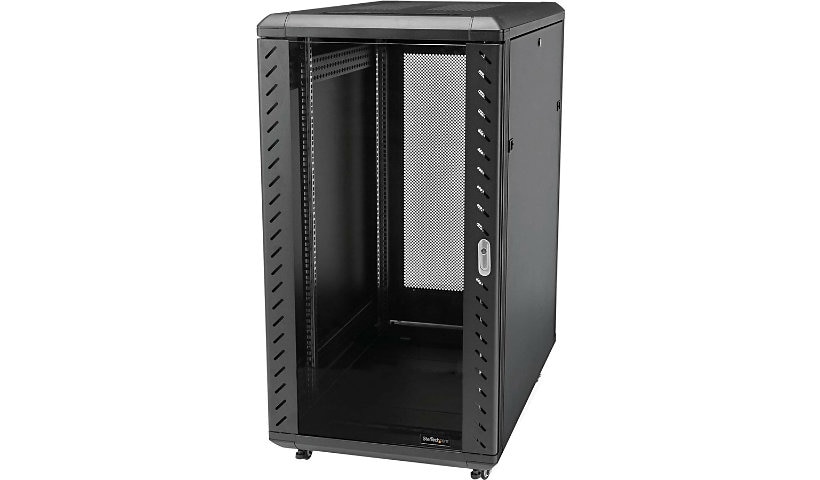 StarTech.com 18U 19" Server Rack Cabinet 4 Post 6-32" Deep Mobile w/Casters