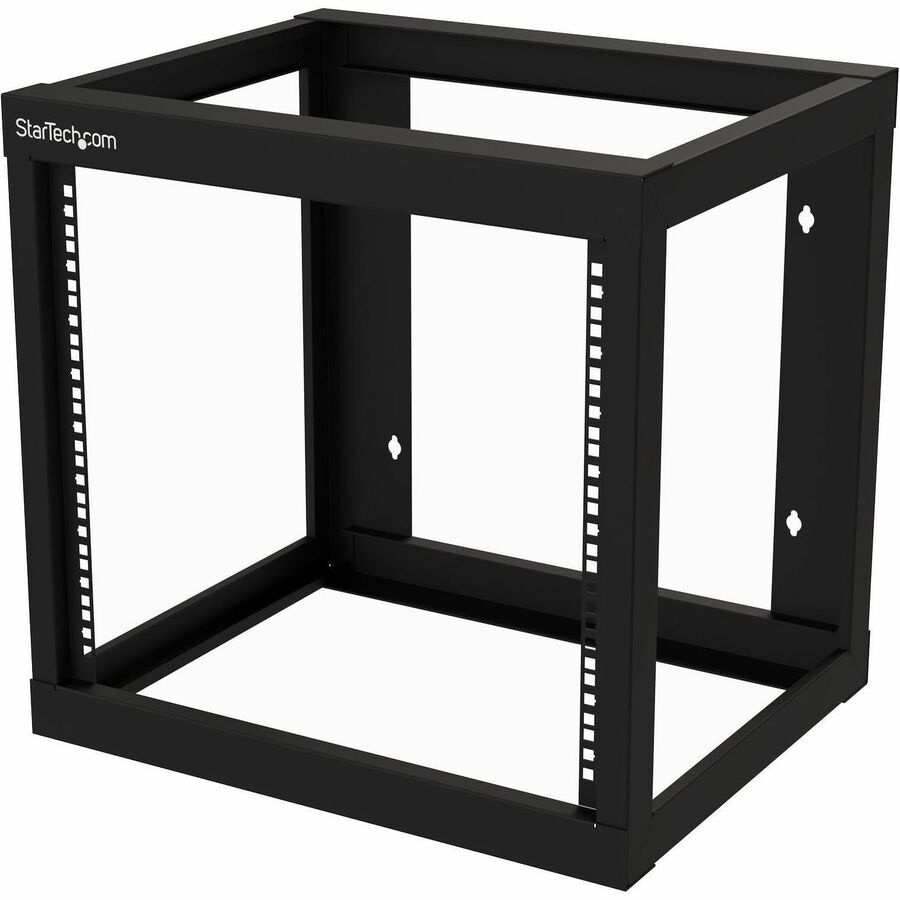 19 Wall Mount Open Frame Network Rack, 9U, Rear-hinged Swing Frame