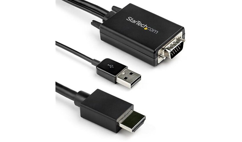 StarTech.com 10ft VGA to HDMI Converter Cable with Audio - 1080p Video Adapter Cable - Male to Male