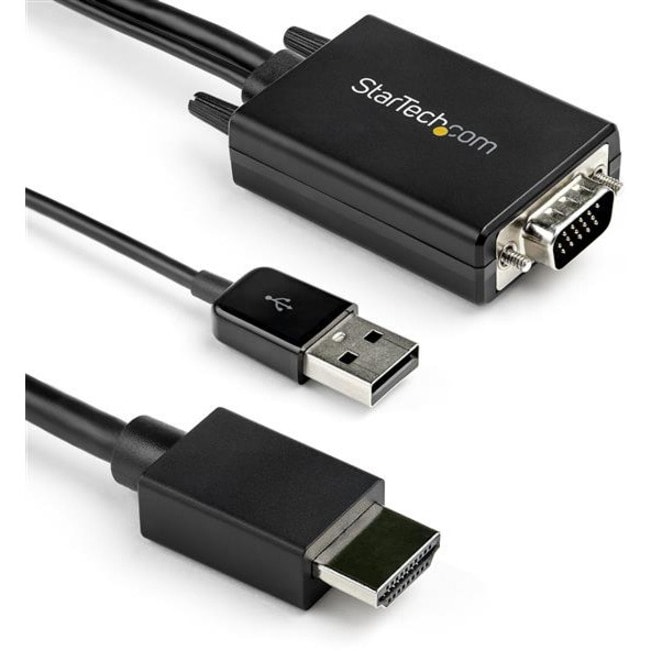 StarTech.com 6ft VGA to Cable with Audio - 1080p Video Adapter Cable - to Male - VGA2HDMM6 - Monitor Cables & Adapters - CDW.com