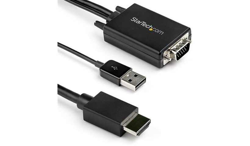 StarTech.com 6ft VGA to HDMI Converter Cable with Audio - 1080p Video Adapter Cable - Male to Male