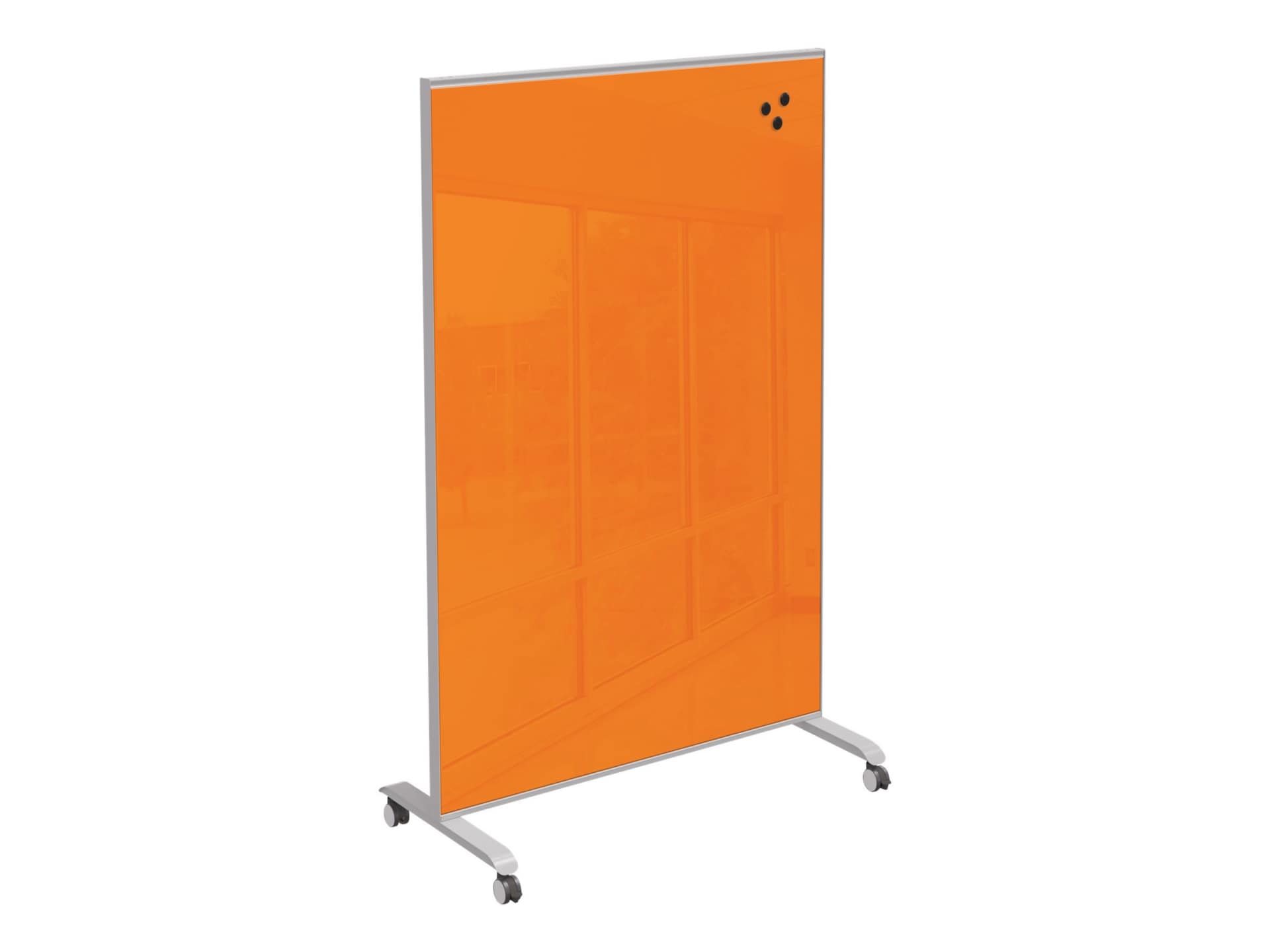 MooreCo Hierarchy Grow & Roll Large - whiteboard - 70.91 in x 47.2 in - double-sided - orange