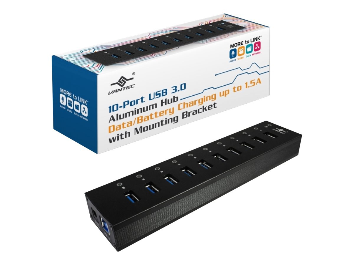 Vantec UGT-AH110U3-BK - hub - 10 ports