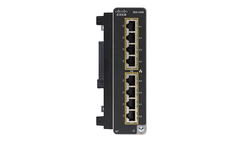 Cisco Catalyst IE3400 Rugged Series Advanced Expansion Module - expansion module - Gigabit Ethernet (PoE+) x 8
