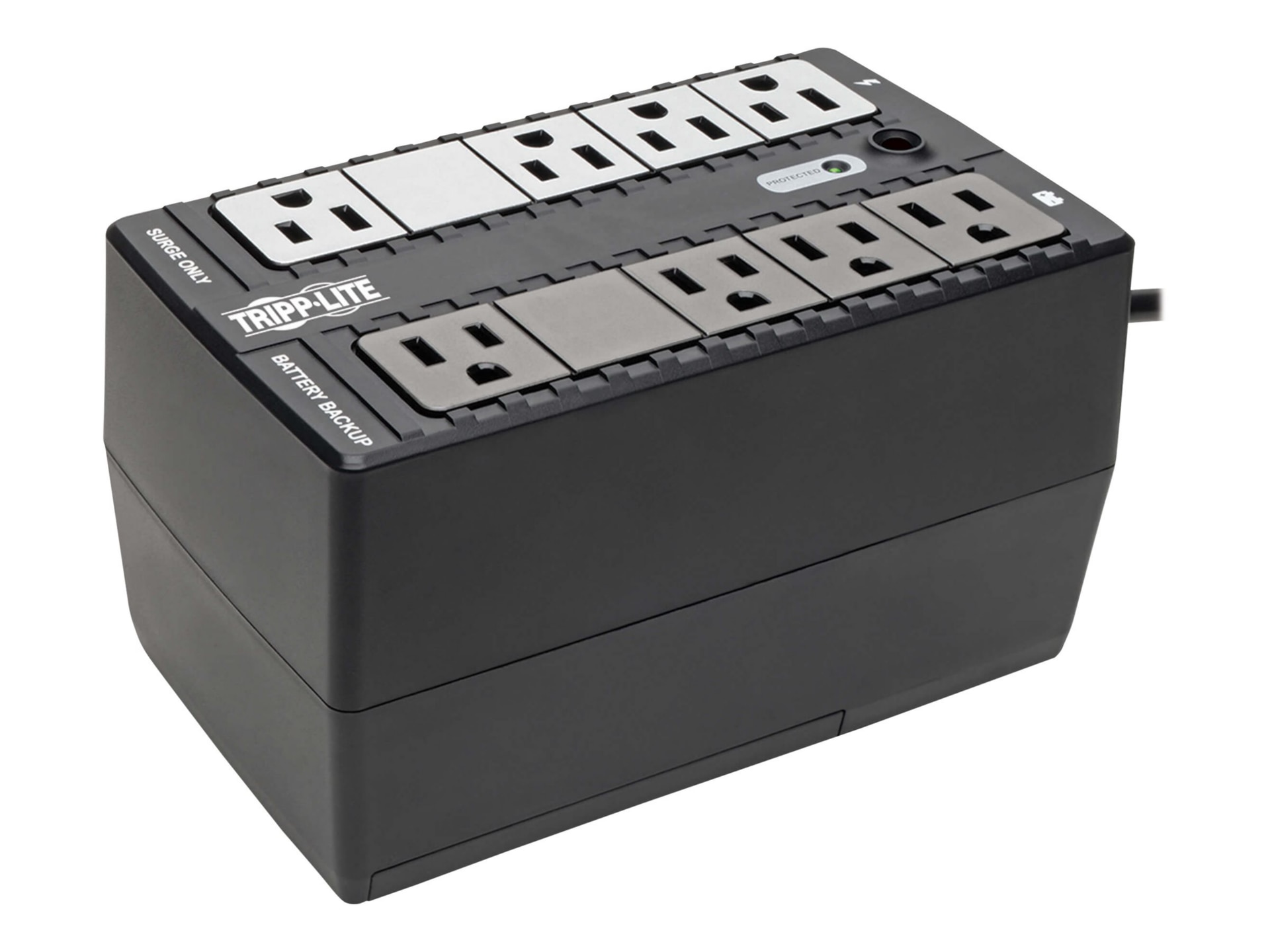 Tripp Lite UPS Desktop 450VA 255W Battery Back Up Compact 120V 8 Outlets