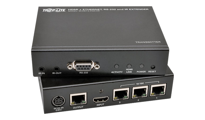 Tripp Lite HDBaseT HDMI Over Cat5e Cat6 Cat6a Extender Kit w/ Ethernet, Serial and IR Control 150m 500ft -