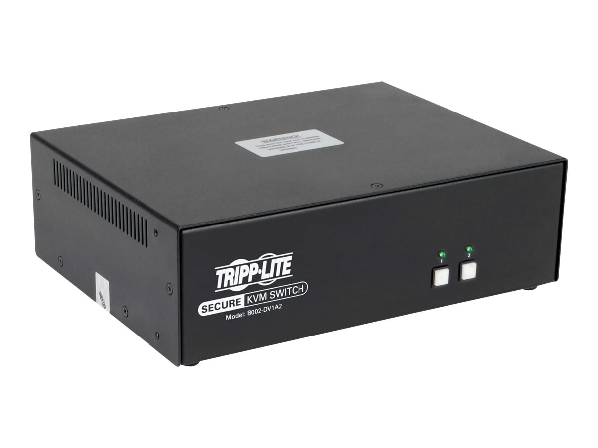 Tripp Lite Secure KVM Switch, DVI to DVI - 2-Port, NIAP PP3.0 Certified, Au